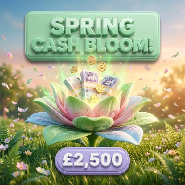 SPRING CASH BLOOM! £2,500 IN INSTANT WINS! (1 IN 10 TICKETS WIN)