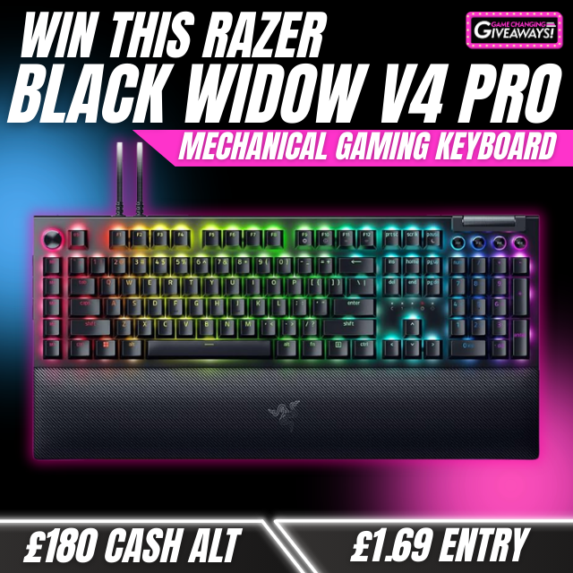Razer BlackWidow V4 Pro – Mechanical Gaming Keyboard or £180 Cash alt