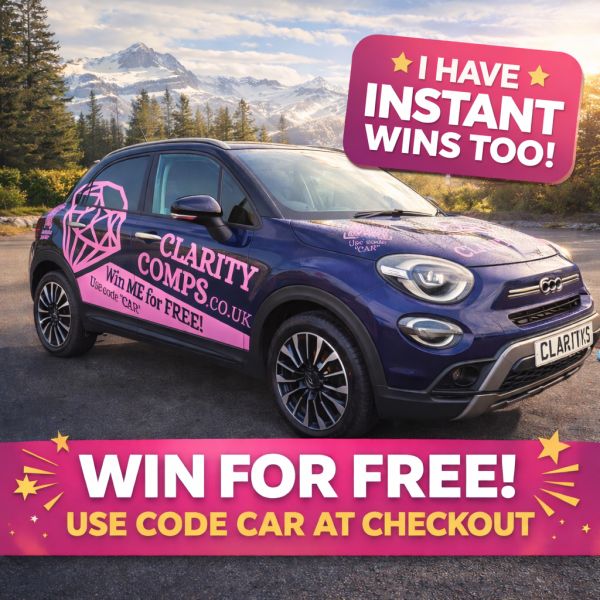 WIN A CAR + INSTANT CASH – USE CODE ‘CAR’ FOR 1 FREE TICKET!