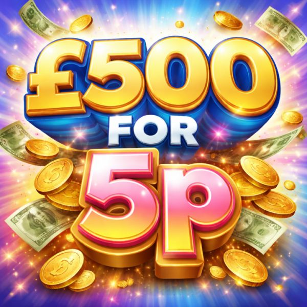 WIN £500 CASH FOR JUST 5P