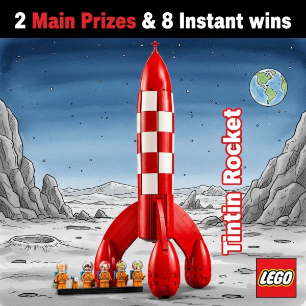 Lego Tintin Moon Rocket – 2 Main Prizes & 8 Instant Wins