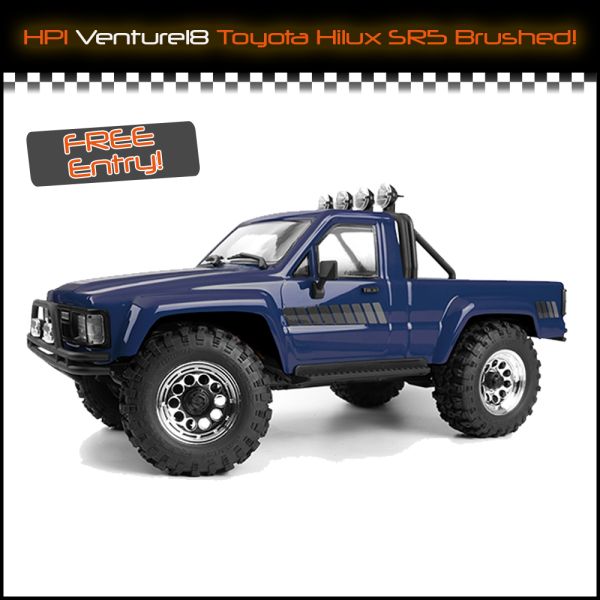 HPI Venture18 1985 Toyota Hilux SR5 Brushed – FREE ENTRY