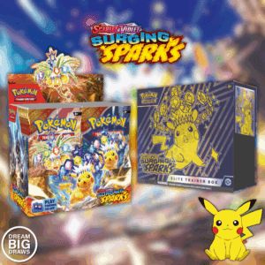 Surging Sparks Booster Box + ETB! #8 – AUTO DRAW