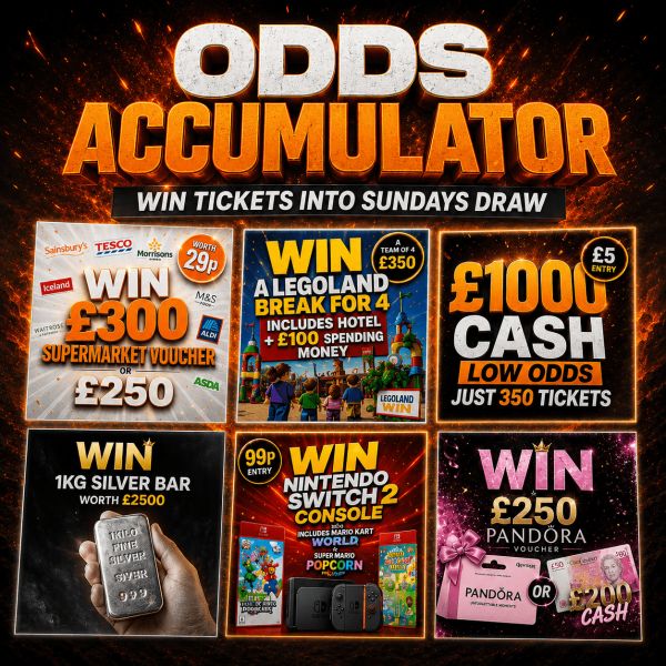 ODDS BOOSTER WIN TICKETS INTO UPCOMING DRAWS 24/05/26