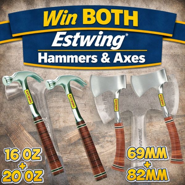 Estwing Leather Grip Hammer & Axe Bundle