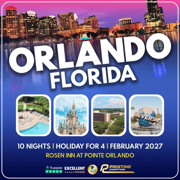 WIN A Holiday for 4x People to Orlando Florida