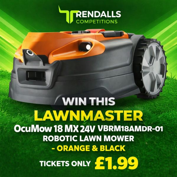 🌿 WIN THIS LAWNMASTER OcuMow 18 MX 24V ROBOTIC LAWN MOWER – ONLY £1.99!