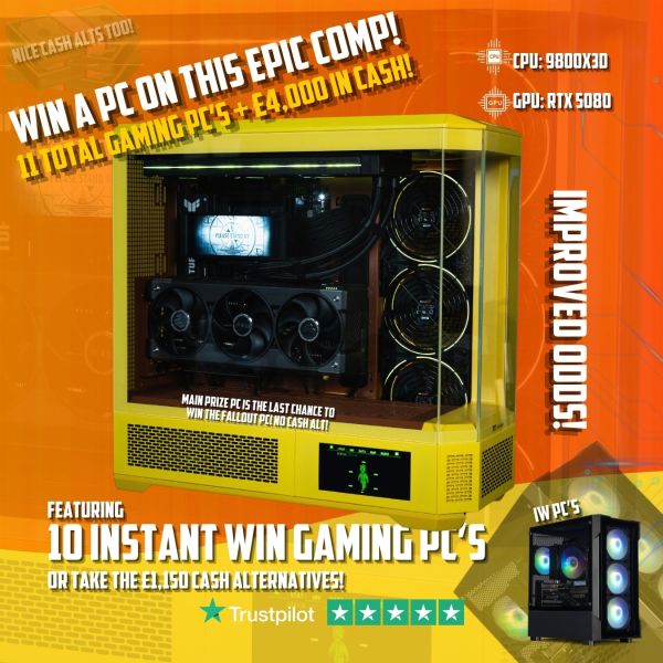 WIN A GAMING PC! RTX 5080 PC MAIN PRIZE + 90 INSTANT WINS! 10 PC’S!