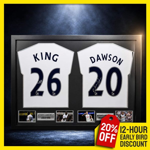 Ledley King & Michael Dawson Dual Signed & Framed Tee Display!