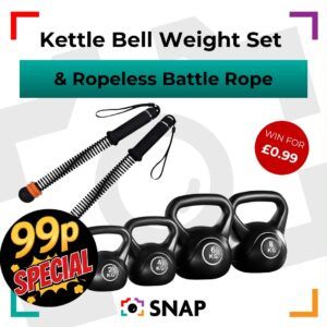 WIN Kettlebells and Ropeless Battle Rope Set