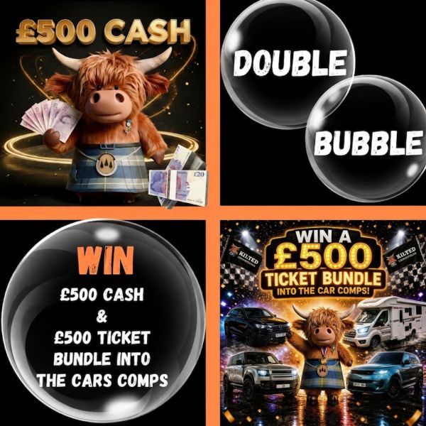 Double Bubble WIN £500 Quick Cash Plus £500 Ticket Bundle Into The Car Comps #3