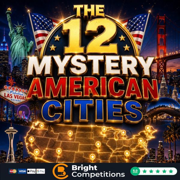 12 Mystery US Cities – £5k Instants & £250 Main Prize