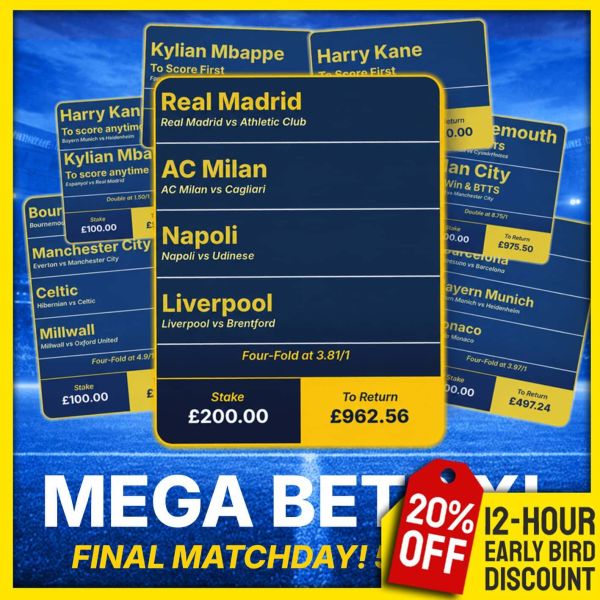 Mega Bets XL! Matchday 38!