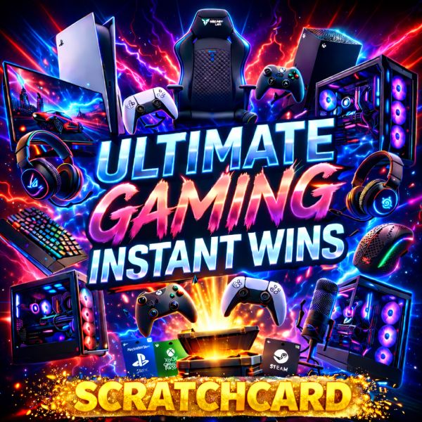 ULTIMATE GAMING INSTANT WINS SCRATCHCARD + EPIC BUNDLE END PRIZE!