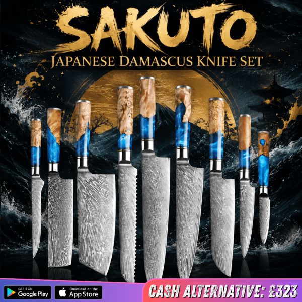 SAKUTO JAPANESE DAMASCUS KNIFE SET