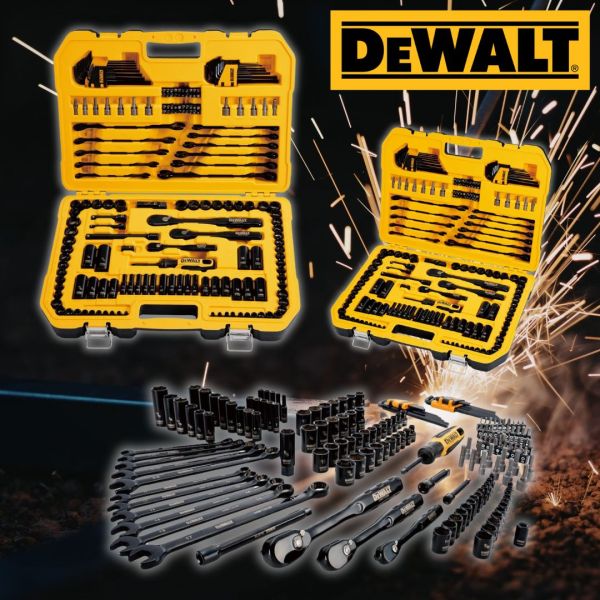 Dewalt 184-Piece Mechanics Drive Socket Set with Black Chrome Finish & Durable Carry Case #2