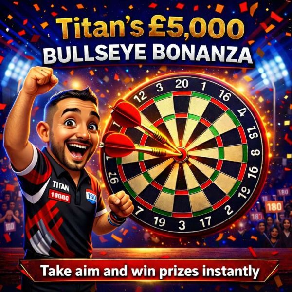 Titan’s £5,000 Bullseye Bonanza & Instant Wins