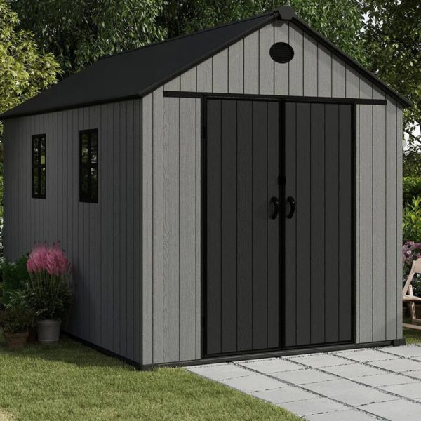 Pro Grade 8 x 10ft Premium Plastic Double Door Garden Shed