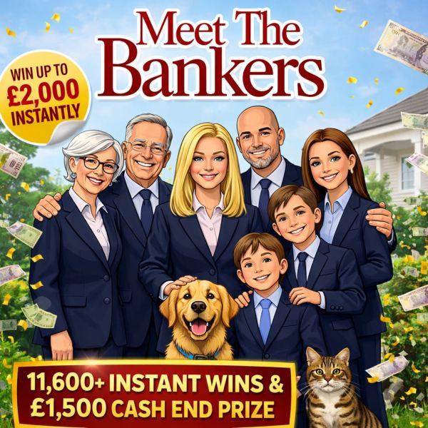 👫 Meet The Bankers  – £1,500 End Prize – 11,600+ Instant Wins 🎰