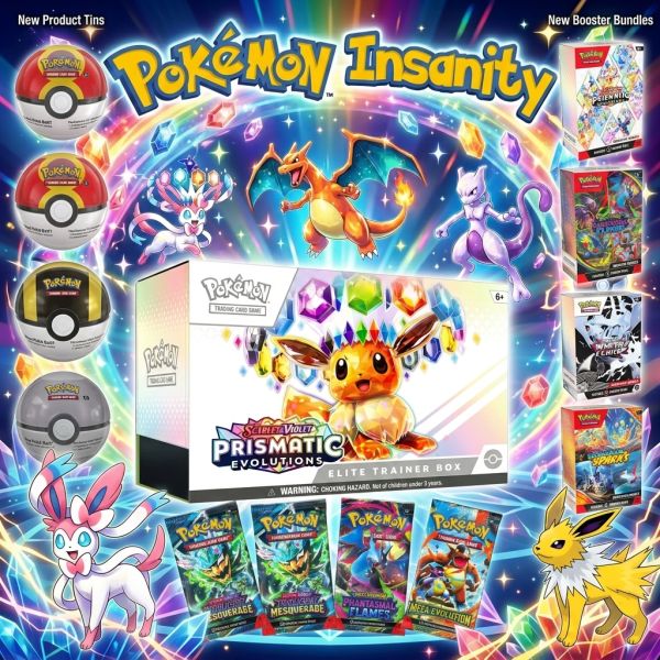 Pokemon Insanity – Prismatic Evolutions ETB & 686 Instant wins!!