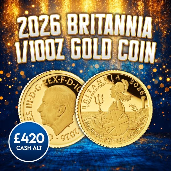 2026 Britannia 1/10Oz Gold Coin Or £420 Cash
