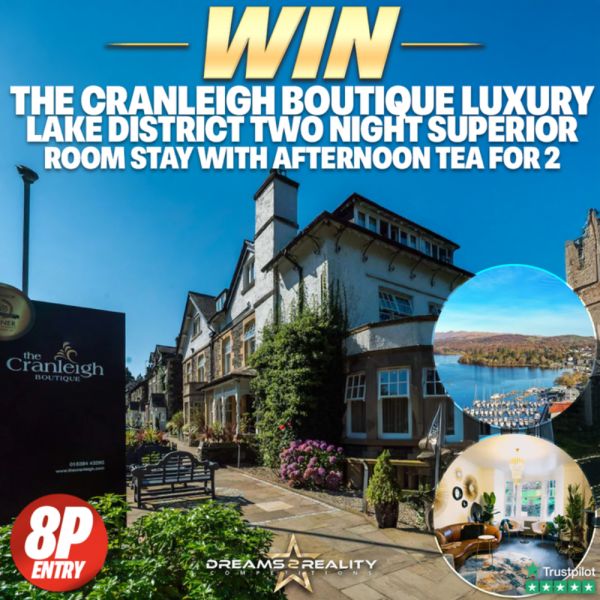 The Cranleigh Boutique Luxury Lake District Two Night Stay with Afternoon Tea for Two