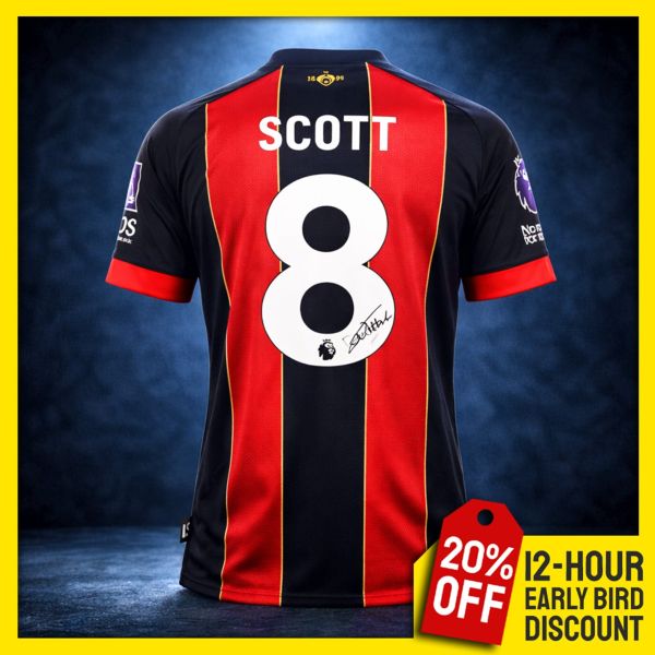 Alex Scott Signed Bournemouth Shirt!