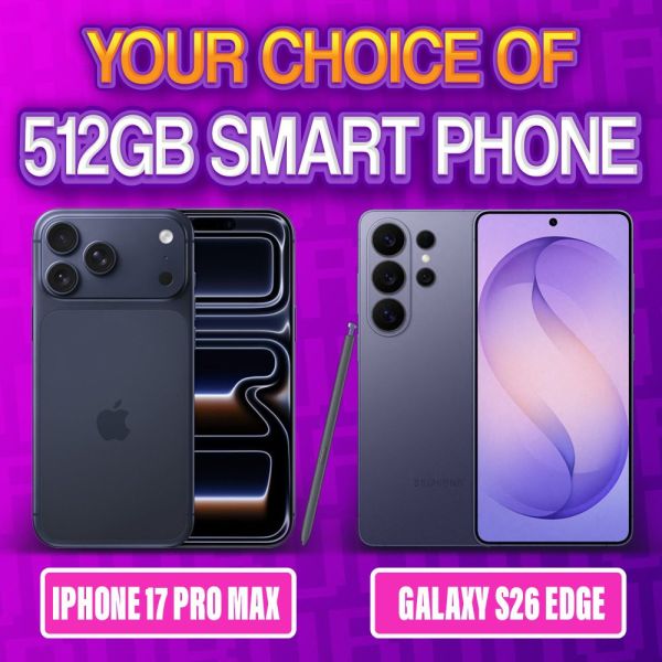SAMSUNG S26 ULTRA OR iPHONE 17 PRO MAX 512GB!