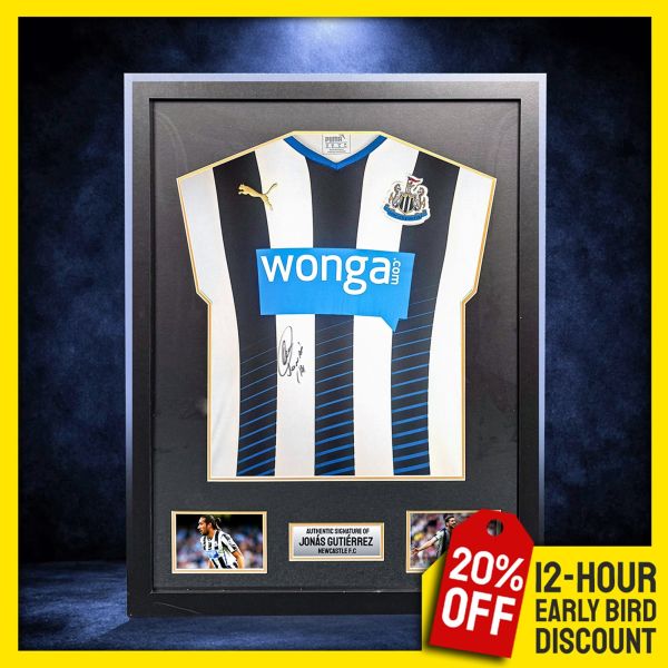 Newcastle Competition! Jonás Gutiérrez Signed & Framed Shirt!
