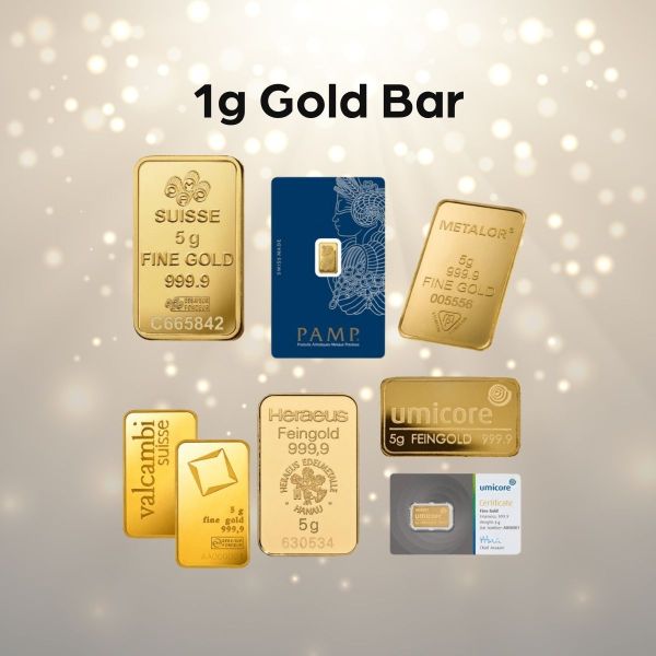 Win 1g Real Gold Bar 999.9 Fine Gold