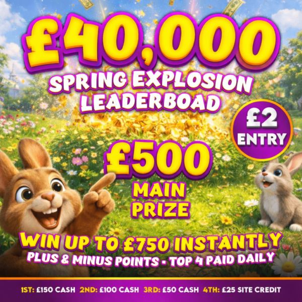 £40K Spring Explosion Leaderboard (PLUS & MINUS POINTS)