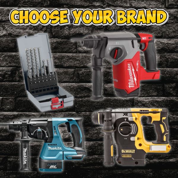 Choose Your SDS+ Hammer Drill inc Bosch PRO 7 Piece SDS+ 5X Hammer Drill Bit Set #2