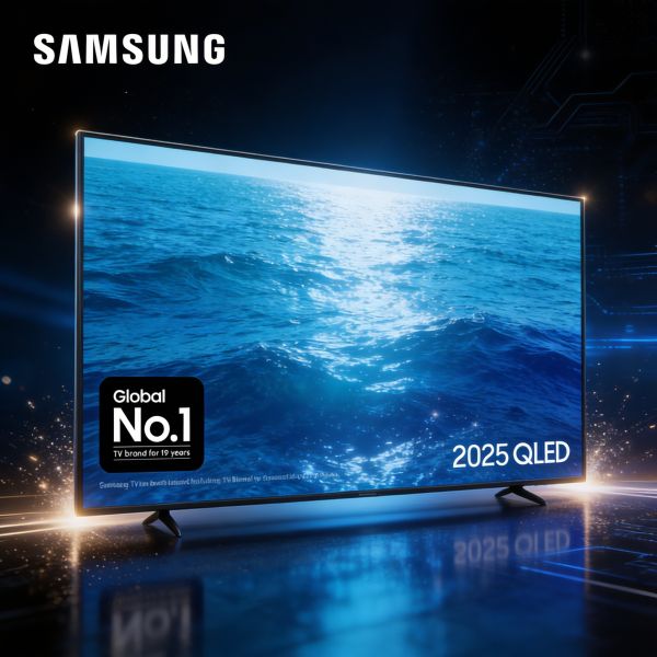 Samsung 75″ QLED HDR 4K Ultra HD Smart AI TV, Black