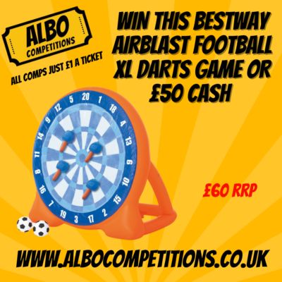 BESTWAY AIRBLAST INFLATABLE FOOTBALL DARTS GAME OR £50