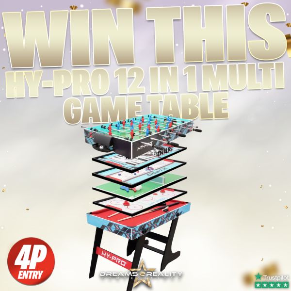 Hy-Pro 4ft 12 In 1 Folding Multi Game Table