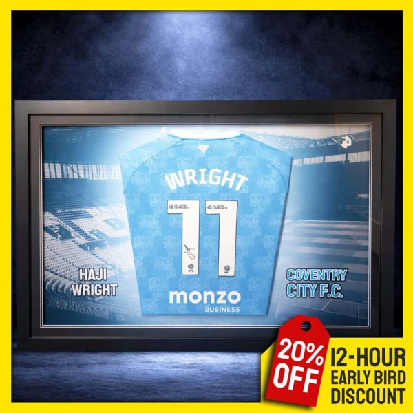 Haji Wright Signed & Custom LED Framed Shirt!