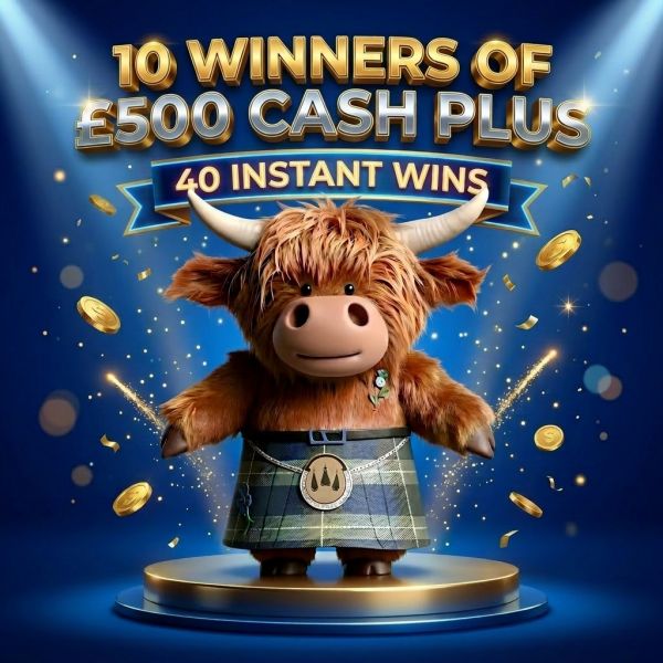 Kilted For The WIN – 10 Winners of £500 Cash +  50 Awesome Instant Wins