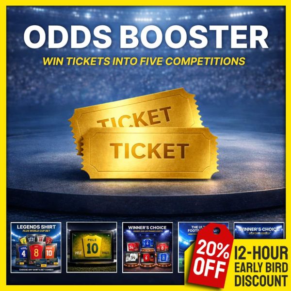 Odds Booster! £1000 Worth of Tickets to be won!