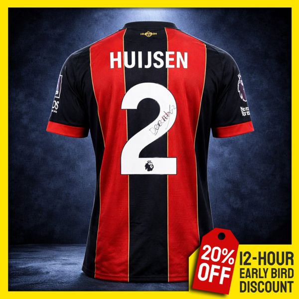 Dean Huijsen Signed Bournemouth Shirt!