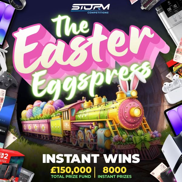The Easter Eggspress Instant Wins – 8,000 Prizes – £150,000 Prize Fund