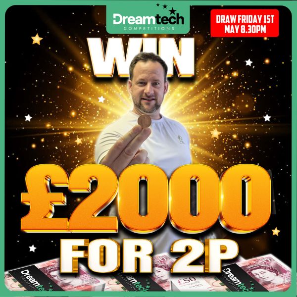 WIN £2,000 For Just 2p!