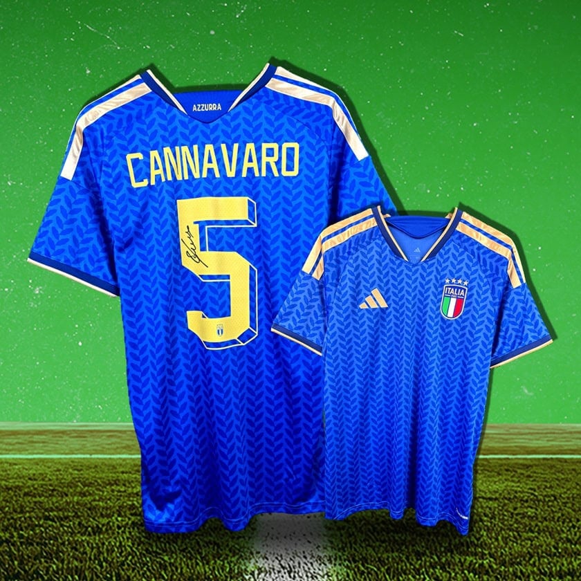 Fabio Cannavaro Signed Italy Shirt