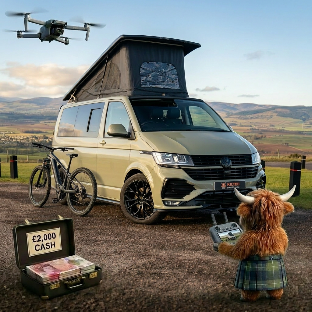 Win the Ultimate Summer Adventure Bundle: Stunning VW Campervan, Cube E-Bike, £2,000 Cash & DJI Mini 5 Pro Drone
