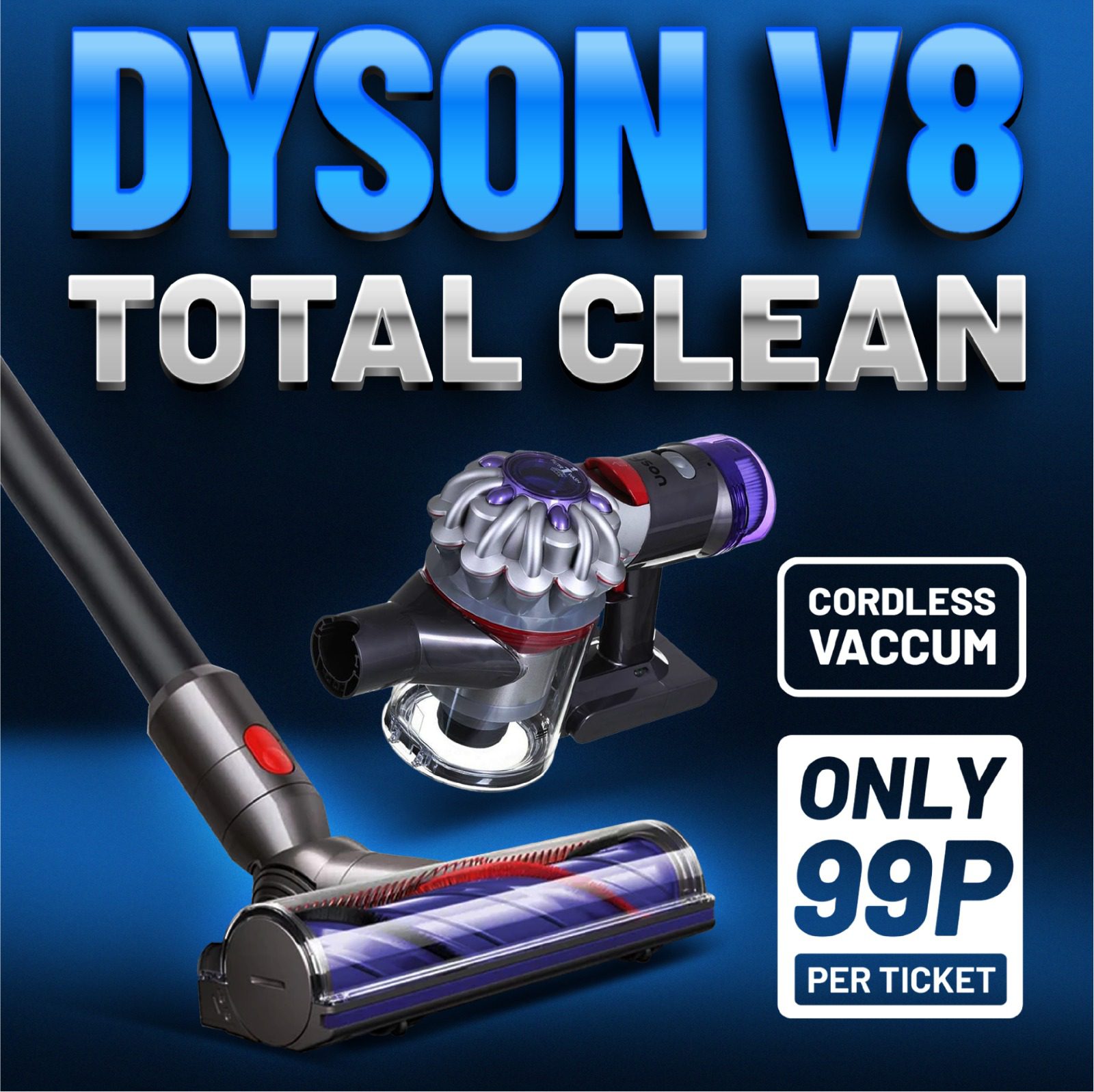 WIN A DYSON V8 CORDLESS STICK VACUUM CLEANER! 👨🏻‍🦯