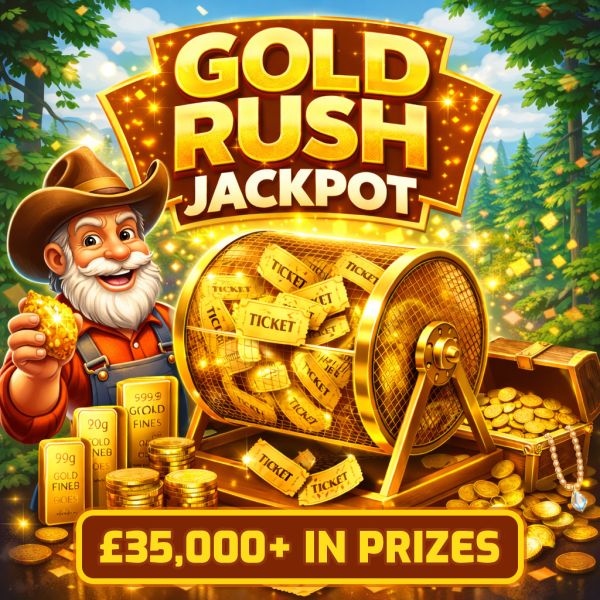 Gold Rush Jackpot – Win Gold Instantly! (£35,000 In Prizes)