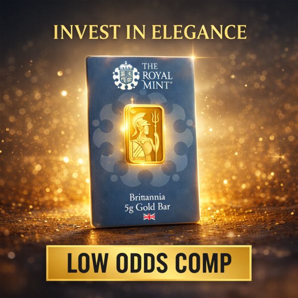 5G GOLD BAR – LOW ODDS BOOST – ONLY 375 TICKETS!