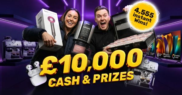£10,000 Cash & Prizes! Every 3rd Ticket Win!