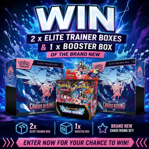 BRAND NEW – Pokémon TCG: Mega Evolutions – Chaos Rising Bundle (Booster Box & 2 x ETB’s)