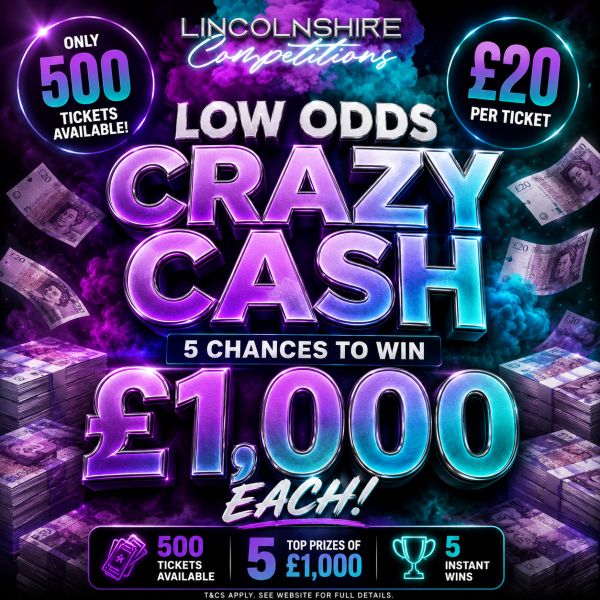 LOW ODDS CRAZY CASH INSTANTS – £500 MAIN PRIZE