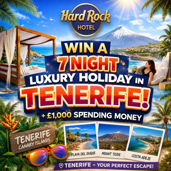 Luxury 7-Night HARD ROCK HOTEL Tenerife Holiday + £1,000 Spending Money